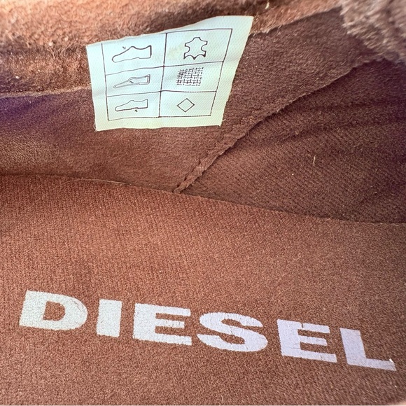 Y2K Vintage DIESEL CHEJU 78 Brown Women's Leather Sneakers Shoe Size 7.5 - Picture 9 of 13